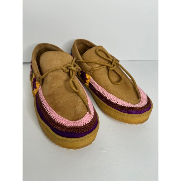 Tan Moccasins with Colorful Accents - Picture 2 of 7